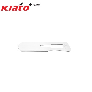 Lame chirurgicale KIATO Plus nr. 10R – sterile, oțel carbon (100 buc./cutie)