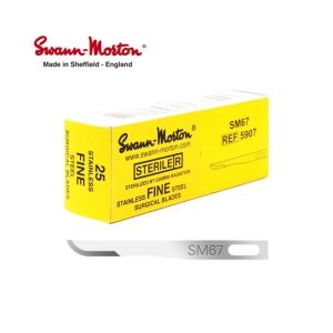 PACHET 25 buc. – Micro-lamă SM67 – Swann-Morton - Img 1