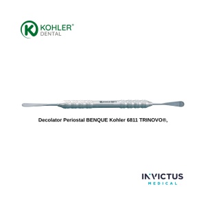 Decolator Periostal BENQUE Kohler 6811 TRINOVO® – Instrument Chirurgie Parodontală și Implantologie din Oțel German și PEEK