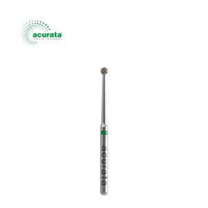 Freză diamantată Acurata sferică 697, gât lung, Ø 1,4 mm