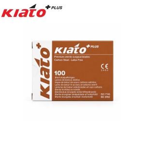 Lame chirurgicale KIATO Plus nr. 12D – sterile, oțel carbon (100 buc./cutie) - Img 2