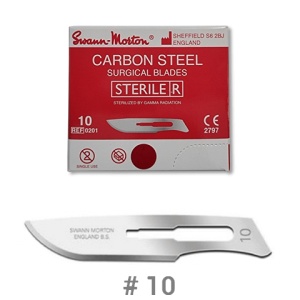 Lame de bisturiu Swann-Morton nr. 10 - sterile, oțel carbon (100 buc./cutie) - Img 2