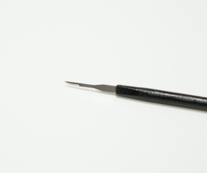 Microlamă pentru microchirurgie (Mini Micro Curved), flexibilā, vârf curbat, cu mâner inclus - Img 4