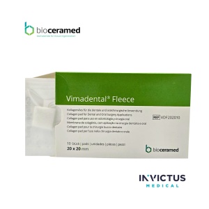 Vimadental® Fleece 20x20 mm – Burete Hemostatic din Colagen Porcin Resorbabil, 10 bucăți/cutie - Img 2