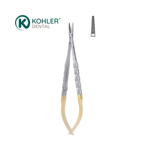 7662 – Micro port-ac CASTROVIEJO, 17,5 cm, drept, cu inserții din carbură de tungsten – KOHLER Dental - Img 1