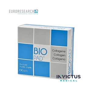 BIOPAD™ – Pansament activ din colagen, 5×5 cm (cutie cu 3 bucăți) - Angelini Pharma&Euroresearch