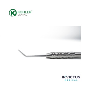 Decolator de Papilă Dublu Angulat 2,4 / 3 mm Kohler 7198 TRINOVO® – Instrument Microchirurgie Estetică și Parodontală din Oțel German - Img 3