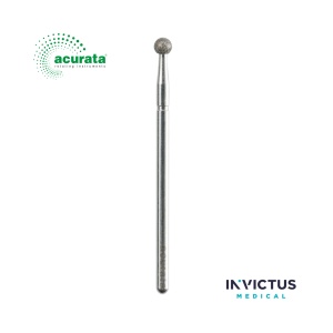 Freză chirurgicală diamantată Acurata – sferică, granulație medie, piesă dreaptă HP, Ø 2,3–5,0 mm