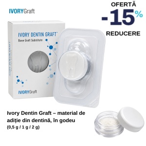 Grefă Osoasă din Dentină Porcină Ivory Dentin Graft – Biomaterial Regenerare, 15% Reducere