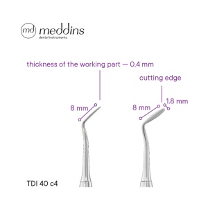Instrument Carver cu margine tăietoare Tip 4 – TDI 40 c4 - Img 2