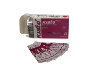 Lame Bisturiu KIATO Plus Model 15 (Nr. 15) – Oțel Carbon, Sterile – Precizie pentru Chirurgie Orală și Parodontologie - Img 6