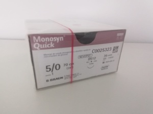 Monosyn Quick Undyed 5/0 (1) LUNGIME FIR 45 CM, DS12, AC DE 3/8 - BRAUN - Img 3