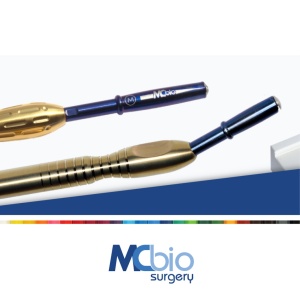Bone Scraper Angulat B1, Mâner Regular Angulat + Lame M (Ø6mm) și XL (Ø8mm) - Recoltare Os Autolog - Img 7