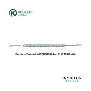 Decolator Periostal NORDBERG Kohler 7108 TRINOVO® – Instrument Microchirurgie Parodontală și GBR din Oțel German