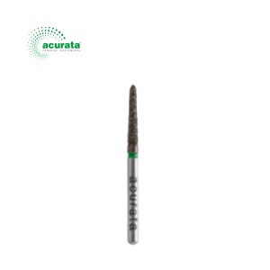 Freză diamantată torpedo (conică, scurtă), granulație grosieră, diametru 1,6 mm - Acurata Black (forma 298)