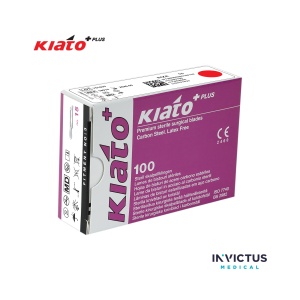 Lame Bisturiu KIATO Plus Model 15 (Nr. 15) – Oțel Carbon, Sterile – Precizie pentru Chirurgie Orală și Parodontologie