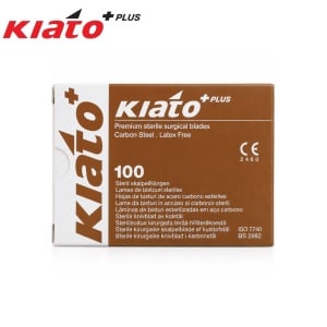 Lame chirurgicale KIATO Plus nr. 10R – sterile, oțel carbon (100 buc./cutie) - Img 2