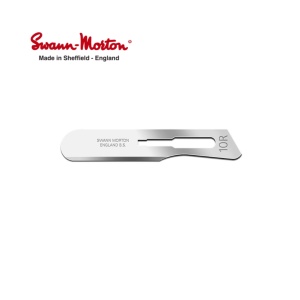 Lame de bisturiu Swann-Morton nr. 10R - sterile, inox (100 buc./cutie)
