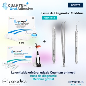 OFERTA Adeziv Tisular Cianoacrilat Cuantum Oral Adhesive (Autopolimerizabil / Fotopolimerizabil) + Trusă de Diagnostic Meddins CADOU