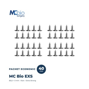 Pachet "Economic" cu 40 de Pini MC Bio Surgery EXS – Extra Strong, Ø2.5 mm și lungime de 3 mm
