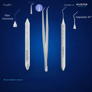 Pachet Special Lansare Meddins – 10 Kituri Diagnostic Stomatologic + 3 CADOU (Pensă DDI 20 1, Mâner Oglindă DDI 01, Sondă 45° DDI 10 s3) - Img 2