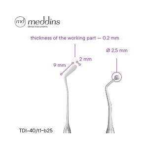 Spatulă de Modelare – Plugger (minge) Tip 7 – TDI-40/t1-b25 - Img 2
