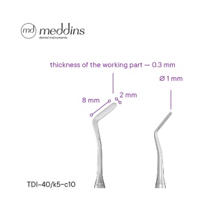 Spatulă de Modelare – Plugger (picătură) Tip 12 – TDI-40/k5-c10 - Img 2