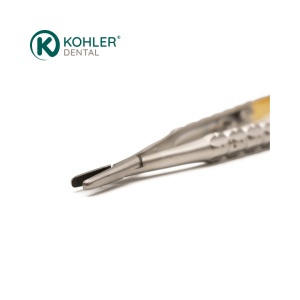 7668 – Micro port-ac CASTROVIEJO, 15 cm, drept, cu inserții din carbură de tungsten, "THICK JAWS" – KOHLER Dental - Img 2