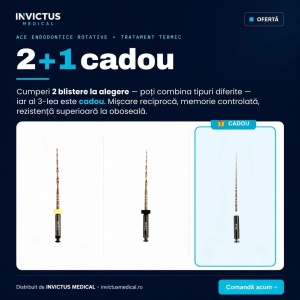 Ace Endodontice Rotative T-Endo MUST 21 mm/31 mm – Ofertă 2+1 Cadou (Tratament Termic, Mișcare Reciprocă)