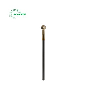 Freză chirurgicală sferică, pentru piesa dreapta, acoperită cu zirconiu, diametru 4,0 mm - Acurata - Img 1