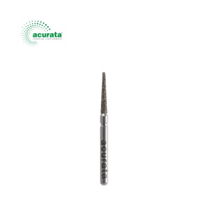 Freză cilindro-conică diamantată, granulatie verde, diametru 1.4mm