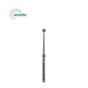 Freză diamantată Acurata sferică 697, gât lung, Ø 1,6 mm