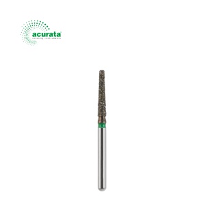 Freză diamantată conică cu vârf plat, granulație grosieră, diametru 1,6 mm - Acurata Black (forma 172)
