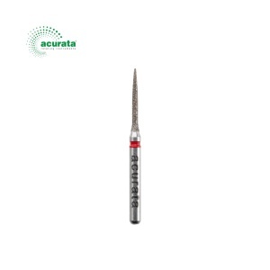 Freză diamantată flacără îngustă scurtă, granulație fină, diametru 0,9 mm - Acurata (forma 249)