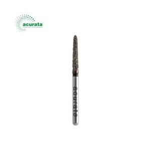 Freză diamantată torpedo (conică, scurtă), granulație super-grosieră, diametru 1,6 mm - Acurata Black (forma 298)