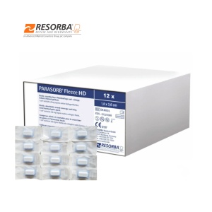 RESORBA PARASORB® Fleece HD DK8002 – fleece hemostatic resorbabil din colagen ecvin, 18 × 36 mm (12 buc.)