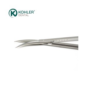 6943 - Foarfecă chirurgicală IRIS pentru țesut și mucoasă, formă de seceră, 11,5 cm – Kohler Dental - Img 3