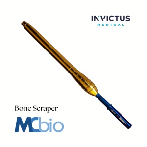 Bone Scraper Drept MC Bio Surgery cu Mâner Regular + Lame M (Ø6mm) / XL (Ø8mm) – Recoltare Os Autolog