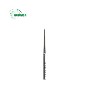 Freză cilindro-conică diamantată ,granulație dubla, diametru 1,1 mm - ACURATA - Img 1