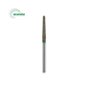 Freză diamantată Acurata Black, conică lungă, vârf rotunjit (199), Ø 1,6 mm