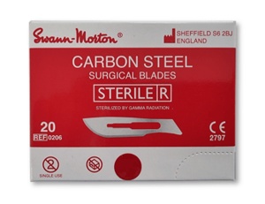 Lame de bisturiu Swann-Morton nr. 20 - sterile, oțel carbon (100 buc./cutie) - Img 2