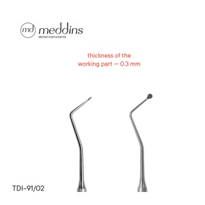 Meddins Packer TYPE 2 TDI-91s/02 – Instrument pentru Inserarea Firului Subgingival (Mâner Silicon Ergonomic, Vârf 0,3 mm) - Img 2