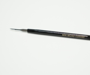 Microlamă pentru microchirurgie (Mini Micro Curved), flexibilā, vârf curbat, cu mâner inclus - Img 2