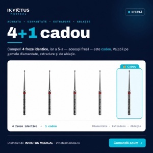Ofertă 4+1 Cadou Freze Acurata – Diamantate, Extradure și de Ablație
