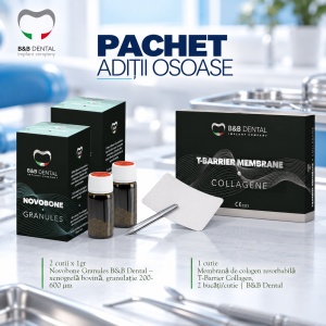 Pachet adiție osoasă: 2x xenogrefă Novobone + membrană T-Barrier - Img 2