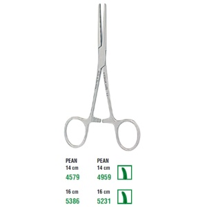 Pensa hemostatica dreapta / curbata PEAN - dimensiuni multiple - KOHLER - Img 2