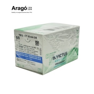 POLIPROPILENĂ ARAGO (BLUE) 5/0, 75cm, DS16, CUT. CU 12 FIRE DE SUTURĂ - Aragó