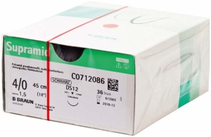 SUPRAMID BLACK 5/0 (1) LUNGIME FIR 45 CM, HS15, AC DE 1/2 - BRAUN - Img 4