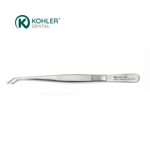 6397 – Pensă chirurgicală pentru sutură, angulată, Ø 1,6 mm, 16 cm – KOHLER Dental - Img 1
