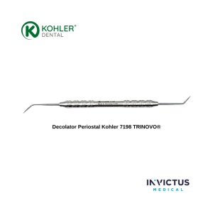 Decolator de Papilă Dublu Angulat 2,4 / 3 mm Kohler 7198 TRINOVO® – Instrument Microchirurgie Estetică și Parodontală din Oțel German
